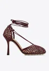 Bottega Veneta Sparkle Stretch 90 Pumps In Burgundy