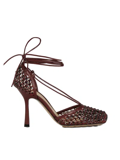 Bottega Veneta Strap-up High-heeled Sandals In Red