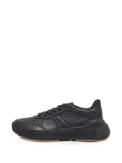 Pre-owned Bottega Veneta Speedster Lace-up Sneakers In Black