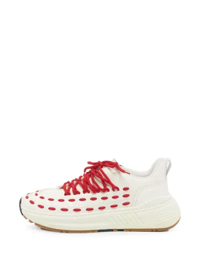 Pre-owned Bottega Veneta Speedster Lace-up Sneakers In Neutral
