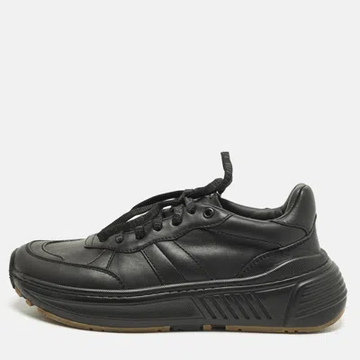 Pre-owned Bottega Veneta Speedster Size 39 Black Leather Low Top Sneakers