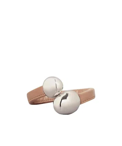 Bottega Veneta Spherical Stopper Cuff Bracelet In Black