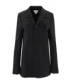Bottega Veneta Split-cuff Single-breasted Blazer In Black
