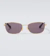 Bottega Veneta Split Rectangular Sunglasses In Grey