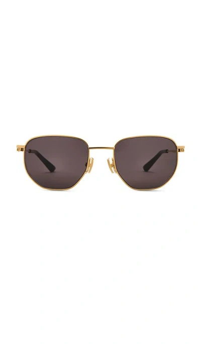 Bottega Veneta Split Sunglasses In Gold & Grey
