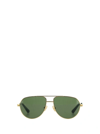 Bottega Veneta Split Sunglasses In Gold-gold-green