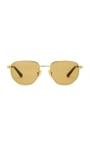 Bottega Veneta Round Sunglasses In Gold