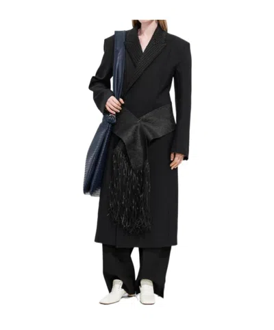 Bottega Veneta Splittable Wool And Mohair Coat In Black