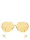 Bottega Veneta Square "drop" Sunglasses Unisex In Gold