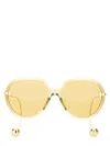 Bottega Veneta Square "drop" Sunglasses Unisex In Gold