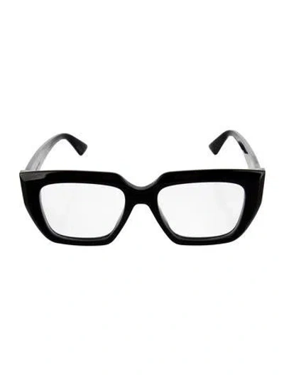 Pre-owned Bottega Veneta Square Eyeglasses In Black