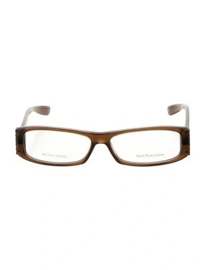 Pre-owned Bottega Veneta Square Eyeglasses In Brown