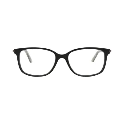 Pre-owned Bottega Veneta Square-frame Acetate Optical Frames 'black Ruthenium Transparent' | Multi-color | Wom
