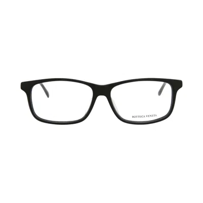 Pre-owned Bottega Veneta Square-frame Acetate Optical Frames 'black Transparent' | Men's Size Onesize