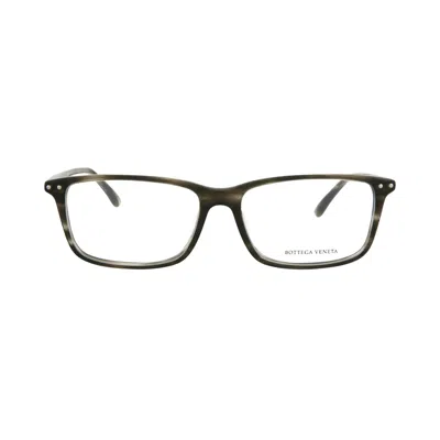 Pre-owned Bottega Veneta Square-frame Acetate Optical Frames 'grey Transparent' | Men's Size Onesize In Gray