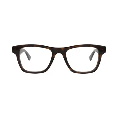 Pre-owned Bottega Veneta Square-frame Acetate Optical Frames 'havana Transparent' | Multi-color | Men's Size O
