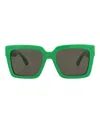Bottega Veneta Womens Green 6j000394 Bv1212s Rectangle-frame Acetate Sunglasses In Green