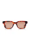Bottega Veneta Square-frame Acetate Sunglasses In Brown