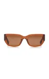 Bottega Veneta Square-frame Acetate Sunglasses In Brown