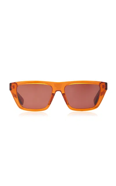 Bottega Veneta Square-frame Acetate Sunglasses In Orange