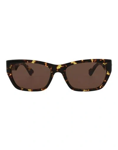 Bottega Veneta Square-frame Acetate Sunglasses Sunglasses Multicolored Size 55 Acetate In Brown