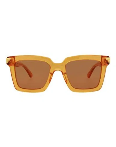 Bottega Veneta Square-frame Acetate Sunglasses Woman Sunglasses Orange Size 53 Acetate