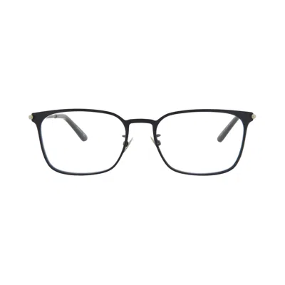 Pre-owned Bottega Veneta Square-frame Metal Optical Frames 'blue Silver Transparent' | Multi-color | Men's Siz