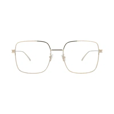Pre-owned Bottega Veneta Square-frame Metal Optical Frames 'gold Transparent' | Women's Size Onesize