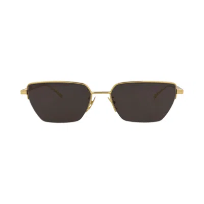Pre-owned Bottega Veneta Square-frame Metal Sunglasses 'gold Grey' | Men's Size Onesize