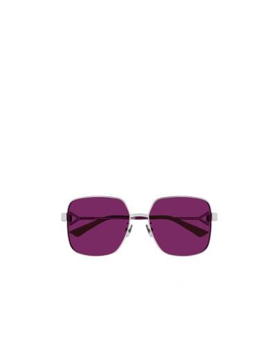 Bottega Veneta Square-frame Tinted Sunglasses In Purple