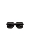 Bottega Veneta Rectangular Sunglasses In Black/gray
