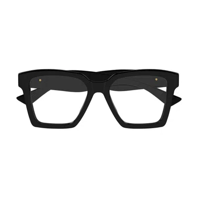 Bottega Veneta Square Full Rim Eyeglasses In Black