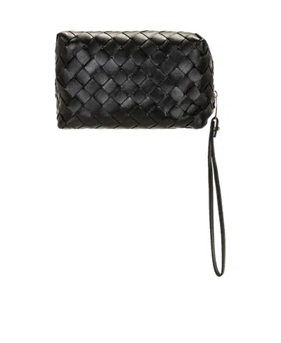 Bottega Veneta Square Handbag In Black