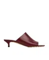 Bottega Veneta Square-headed High-heeled Sandals In Brown
