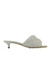 Bottega Veneta Padded Sandals With 4 Cm Heel Height For Women In Gray