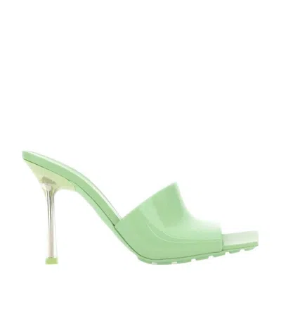 BOTTEGA VENETA BOTTEGA VENETA TRANSPARENT-STRAP HEEL SANDALS