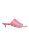 Bottega Veneta Square-headed High-heeled Sandals In Pink