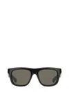 Bottega Veneta Rectangular Frame Sunglasses Thick Temples In Black