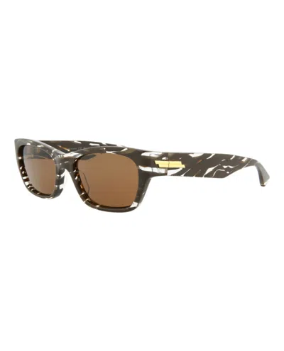 Pre-owned Bottega Veneta Square Rectangle Sunglasses/ (bv1143s30013129003) (bv1143s In Brown/brown (bv1143s