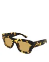 Bottega Veneta Bv1357s Linea Ribbon 003 Havana Brown Sunglasses In Avana