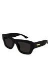Bottega Veneta Recycled Acetate Rectangle Sunglasses In Black