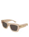 Bottega Veneta Square Sunglasses, 50mm In Brown