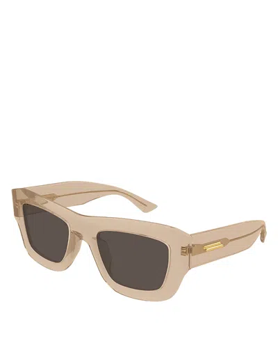 Bottega Veneta Square Sunglasses, 50mm In Brown