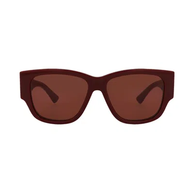 Pre-owned Bottega Veneta Square Sunglasses 'burgundy/red'