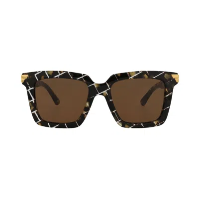 Pre-owned Bottega Veneta Square Sunglasses 'havana/brown' | Women's Size Onesize