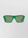 Bottega Veneta Square Sunglasses With Rectangular Frame And Gold Detail In Green