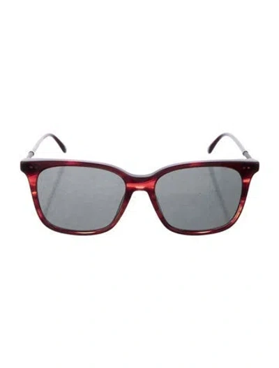 Pre-owned Bottega Veneta Square Tinted Sunglasses In Burgundy
