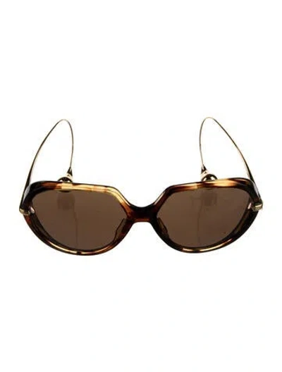 Pre-owned Bottega Veneta Square Tinted Sunglasses W/ Tags In Black