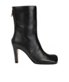 Bottega Veneta Square Toe Ankle Boots In Black