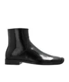 Bottega Veneta Square Toe Boots In Black